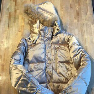 H&M(Divided) Winter Coat w/ Fur Hood "Gold" Kid's Size 8